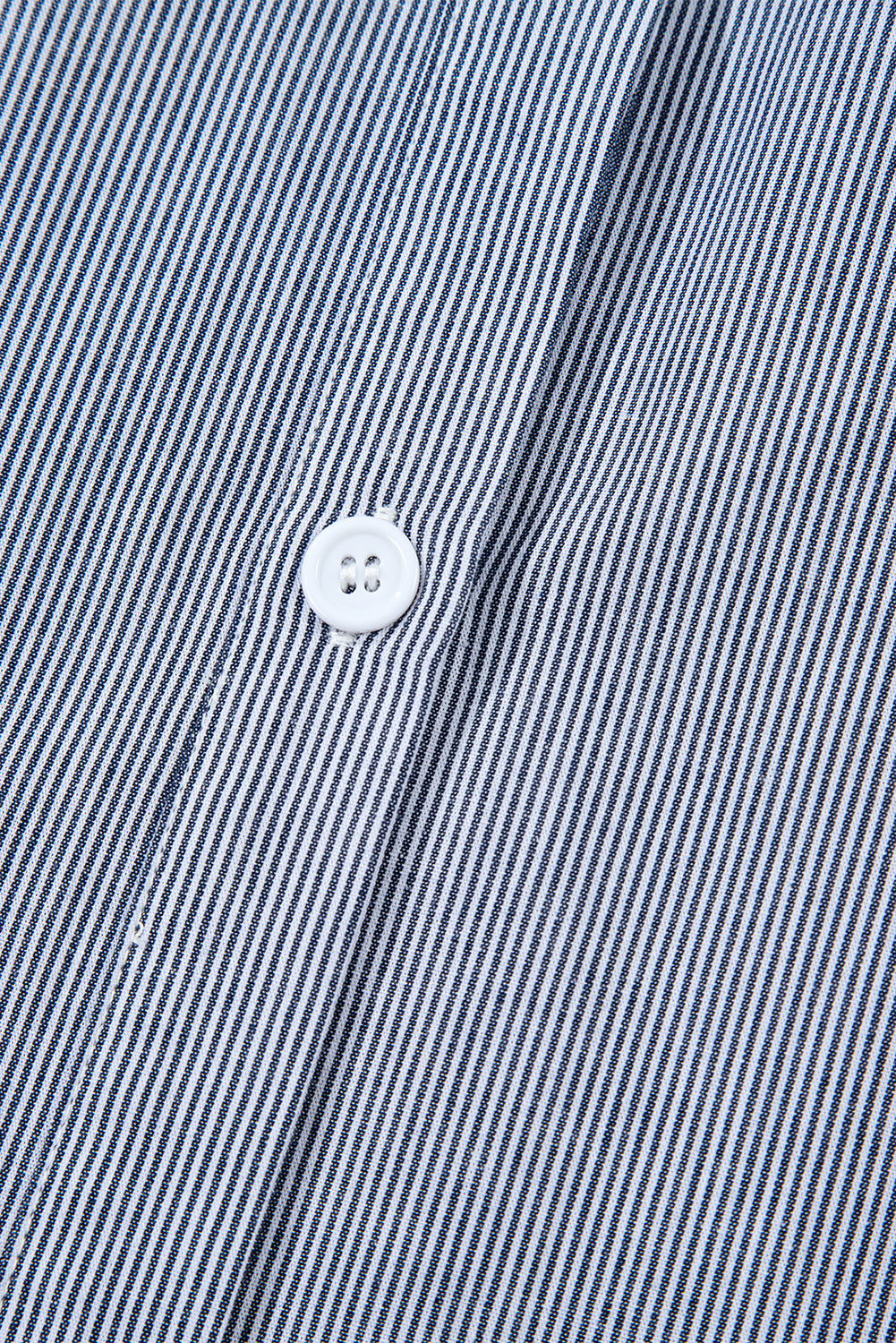 Stripe Frilled Sleeveless Collar Front Pocket Button Up Mini Dress