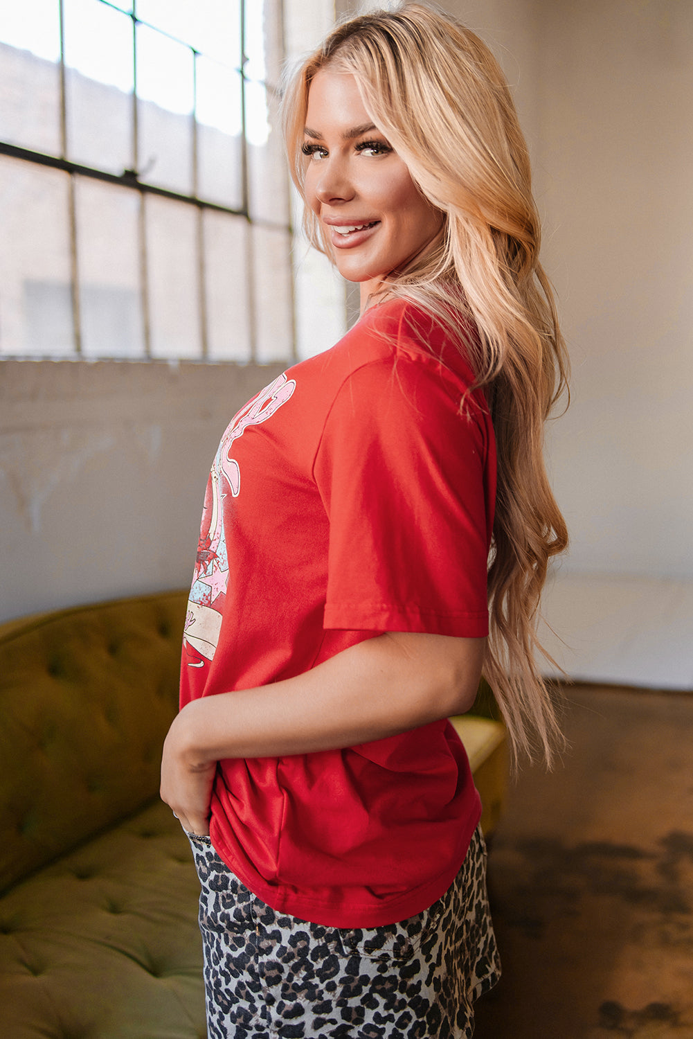 COWBOY Take Me Away Graphic Western Loose Tee