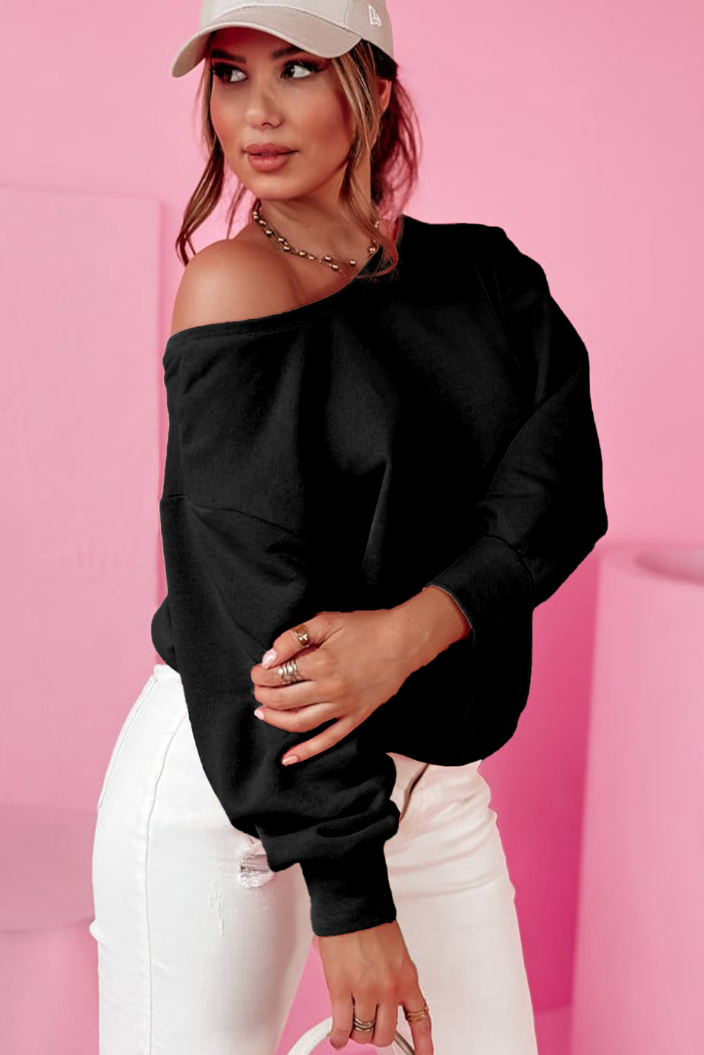 Bowknot Round Neck Sweatshirt