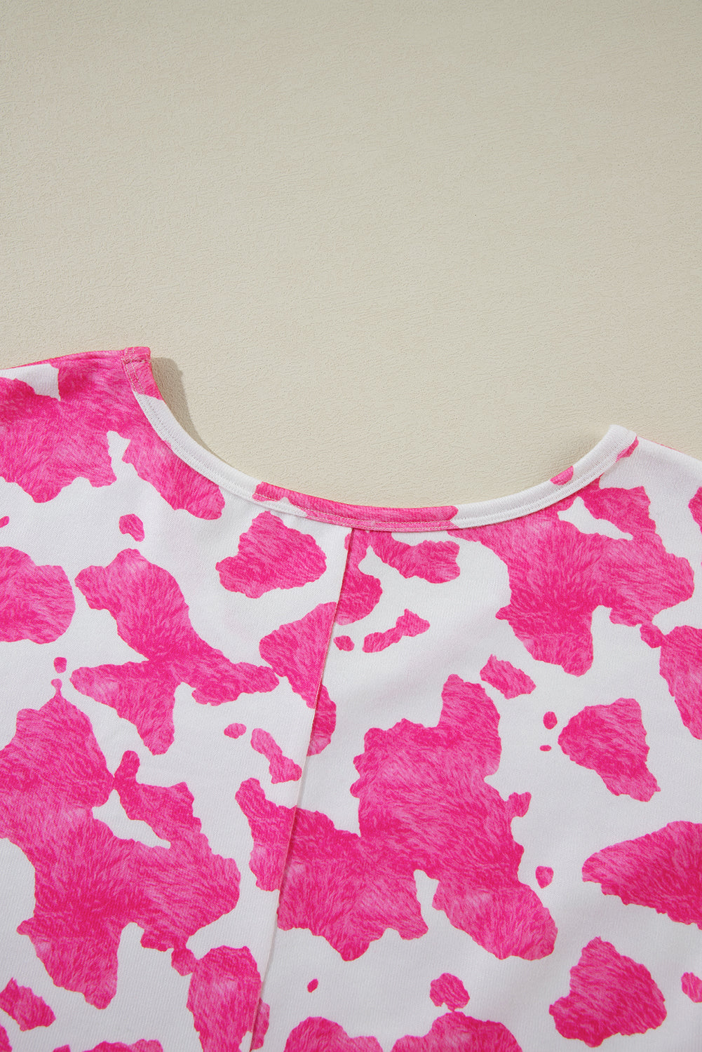 Rose Animal Print Long Sleeve Top