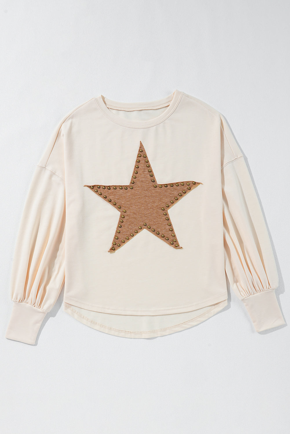 Studded Star Graphic Oversized Top