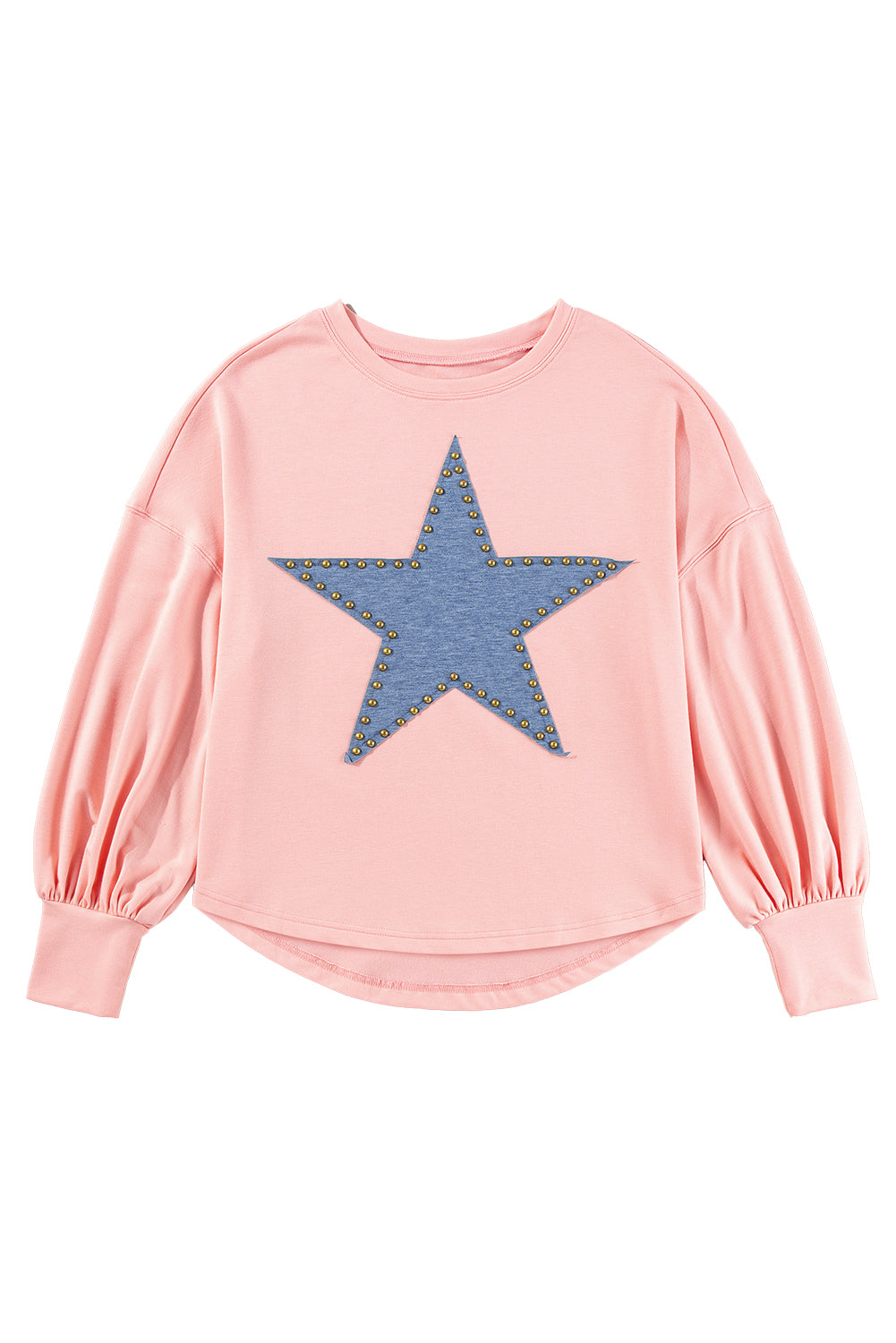 Studded Star Graphic Oversized Top