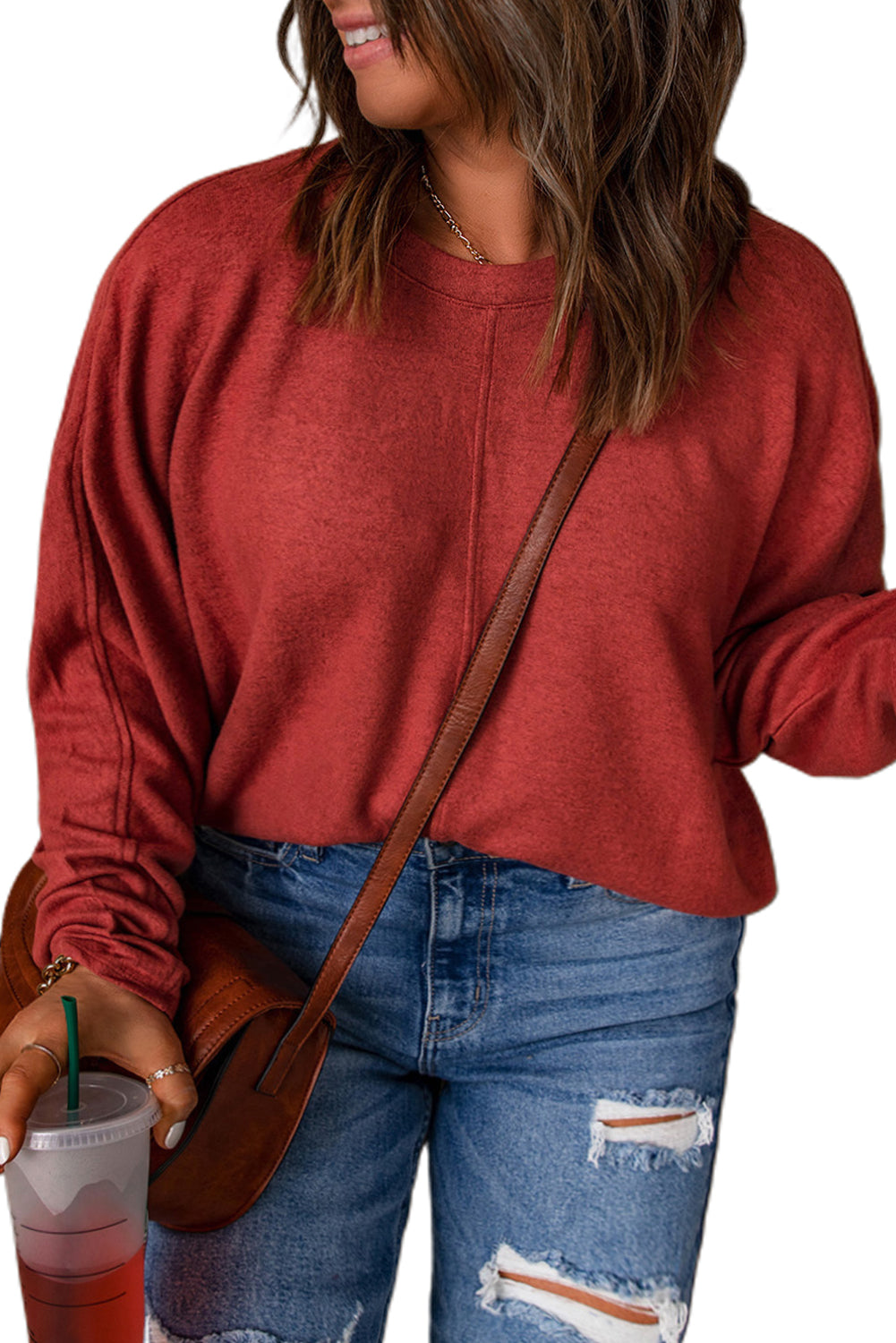 Red Dahlia Long Sleeve Top