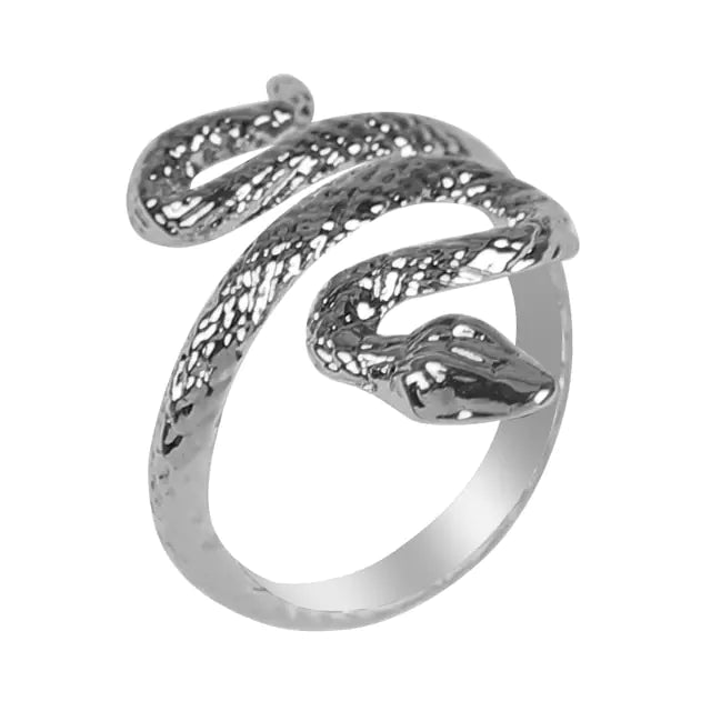 Punk Goth Snake Ring