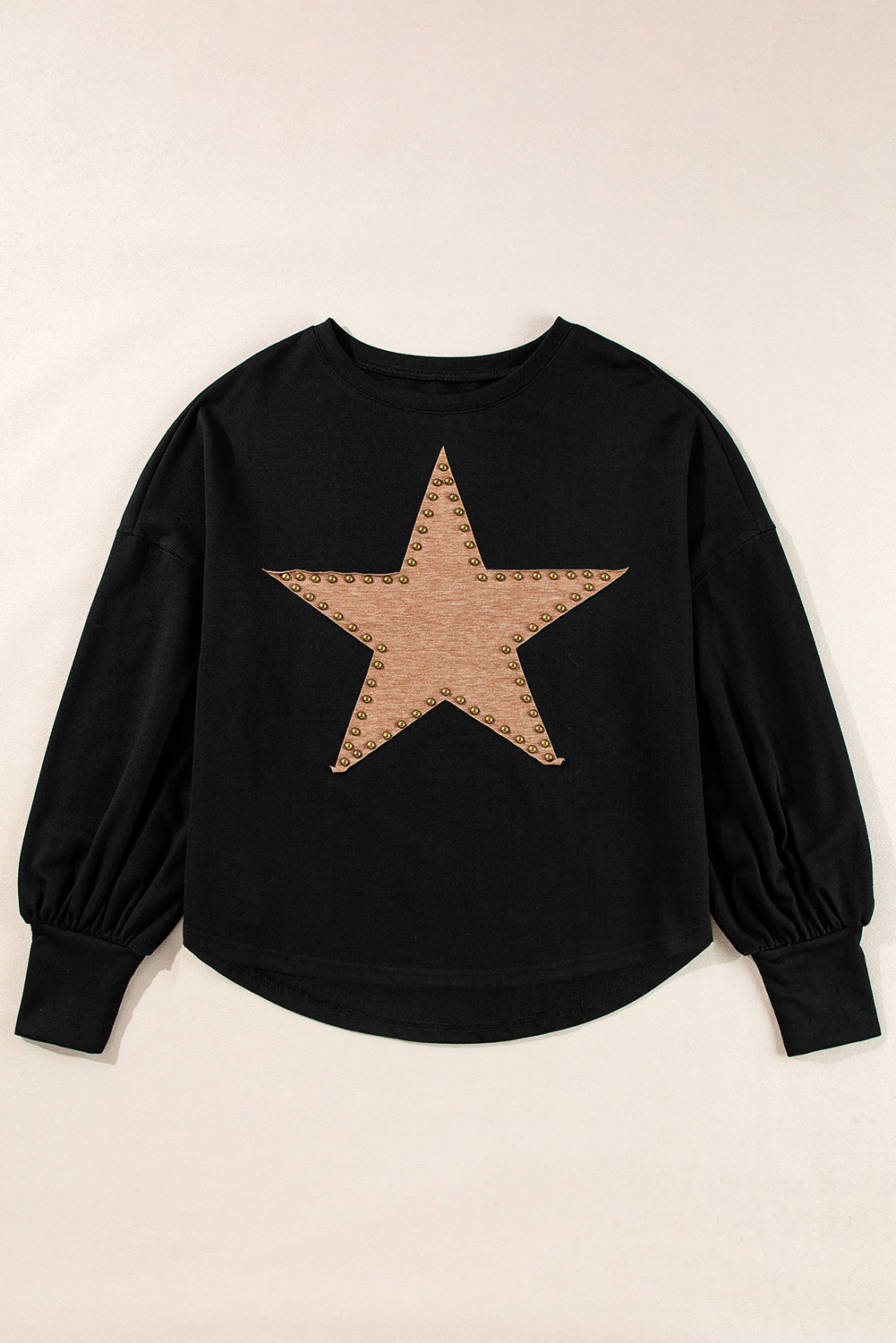 Studded Star Graphic Oversized Top