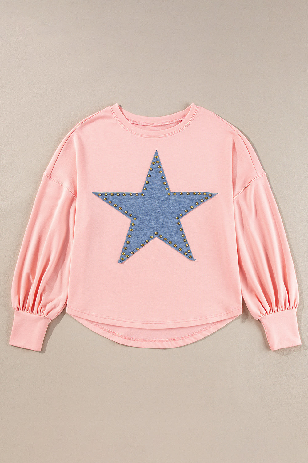 Studded Star Graphic Oversized Top