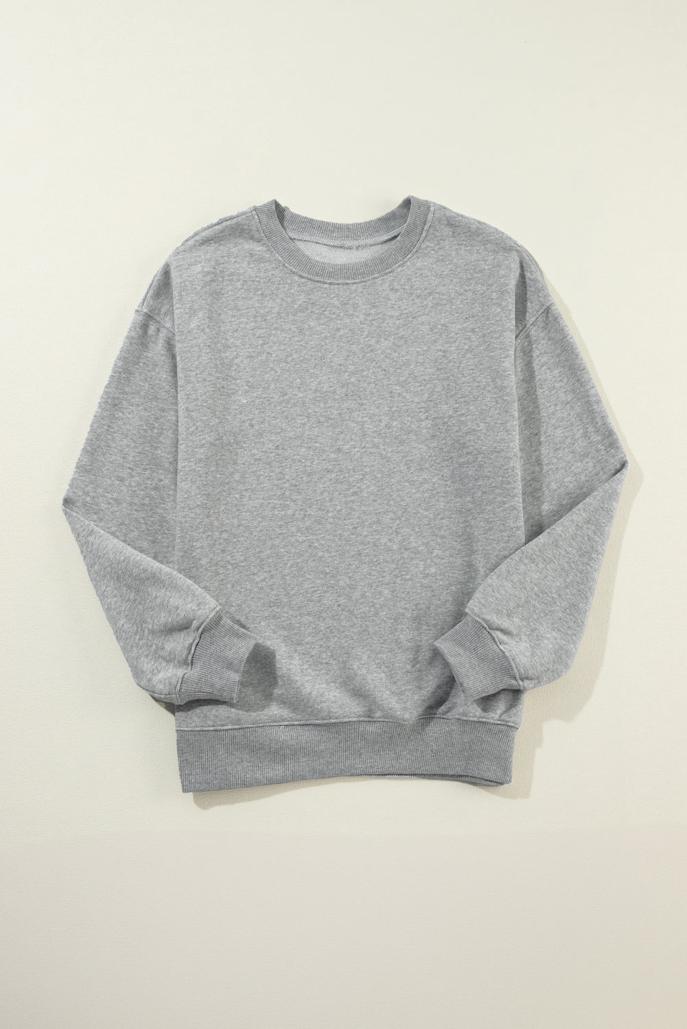 Orange Solid Classic Crewneck Pullover Sweatshirt