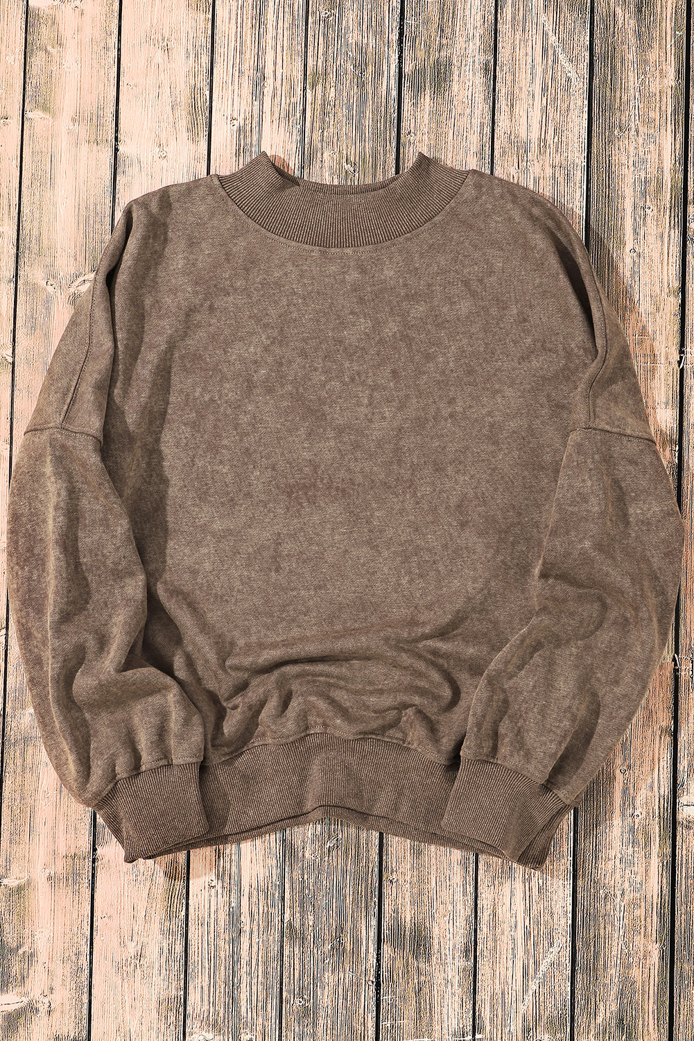 Drop Shoulder Crew Neck Pullover Sweatshirt