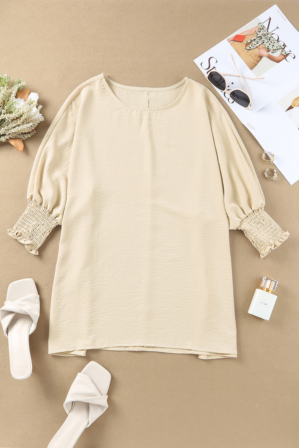 Batwing Sleeve Business Casual Blouse