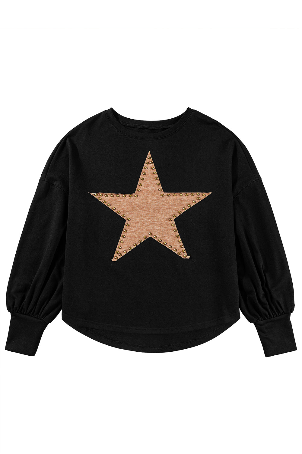 Studded Star Graphic Oversized Top