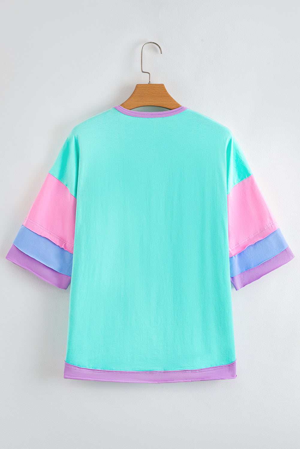 Solid Color Half Sleeve Buttons Henley Top