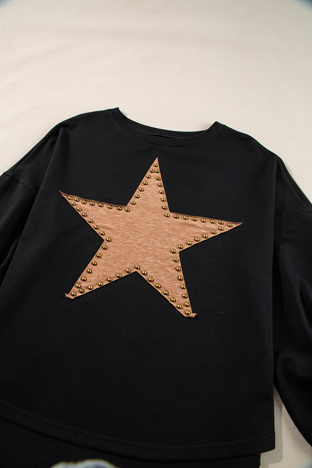 Studded Star Graphic Oversized Top