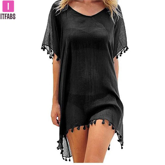 Chiffon Tassels Swimsuit Cover Up