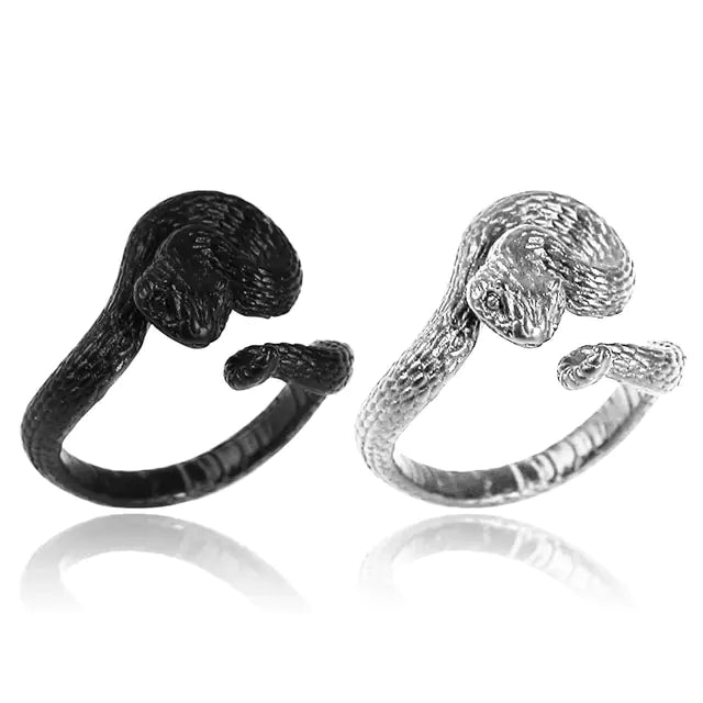 Punk Goth Snake Ring