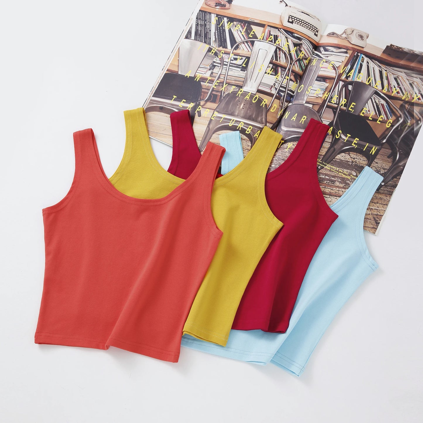 Candy Colour Crop Tops