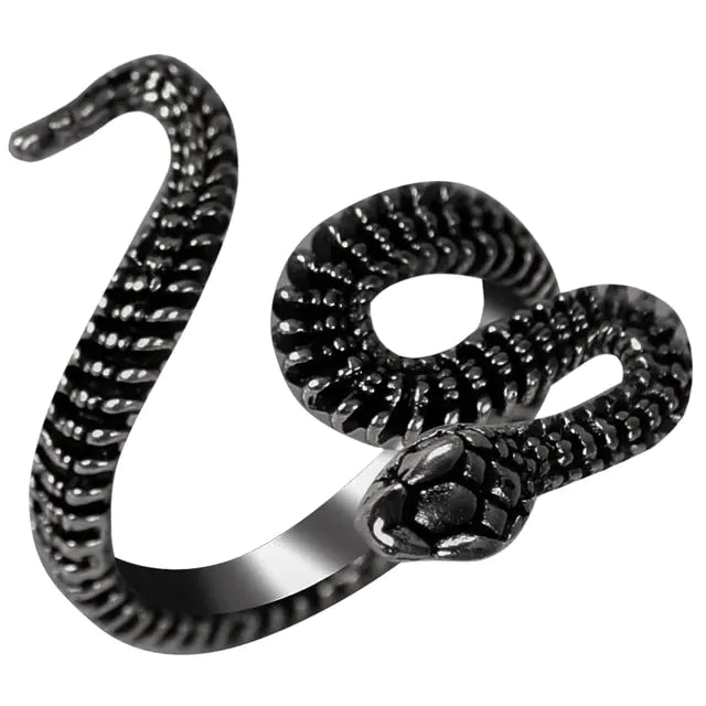 Punk Goth Snake Ring