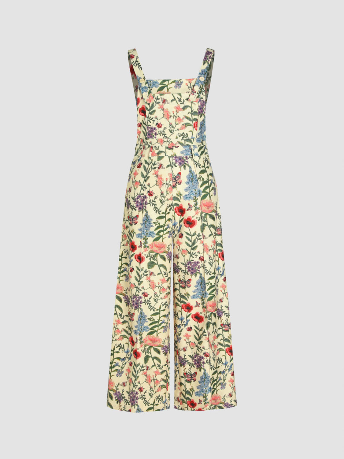 Floral Wide Leg Overalls