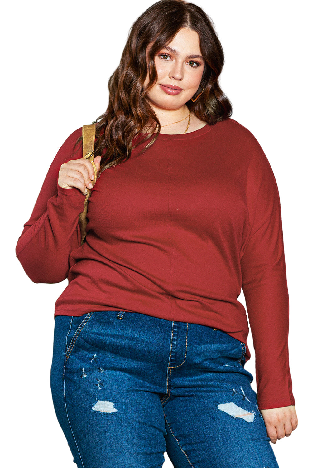 Red Dahlia Long Sleeve Top