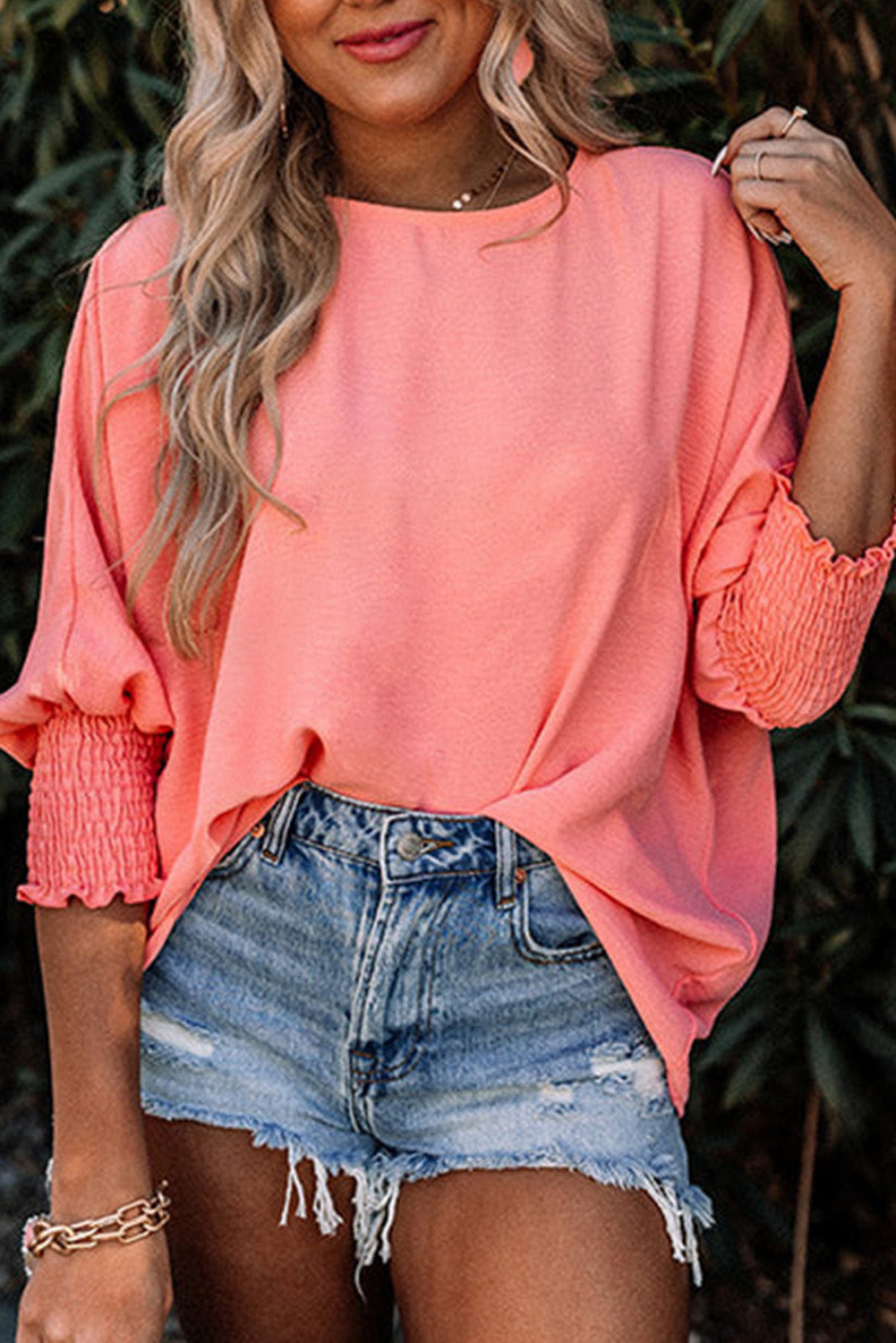 Batwing Sleeve Business Casual Blouse