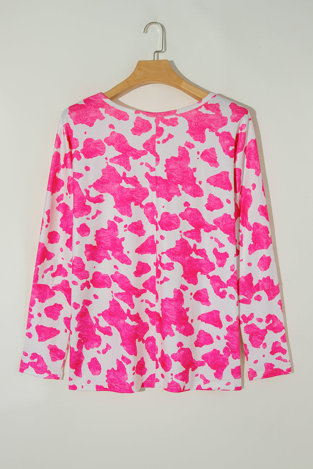 Rose Animal Print Long Sleeve Top