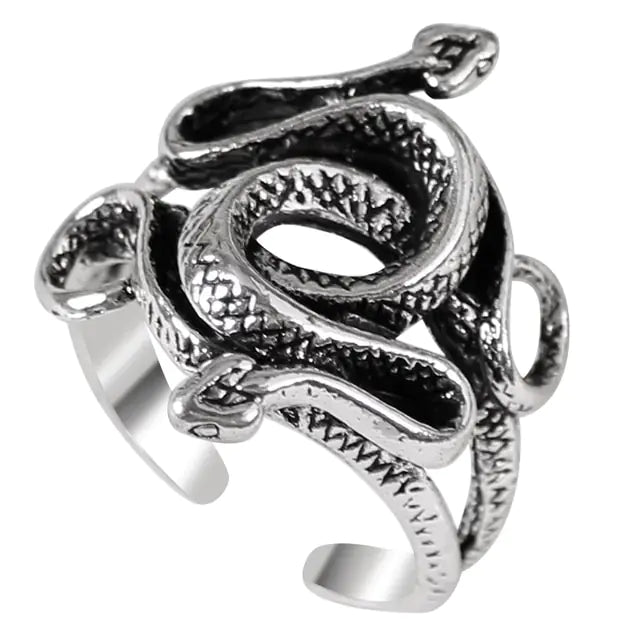 Punk Goth Snake Ring