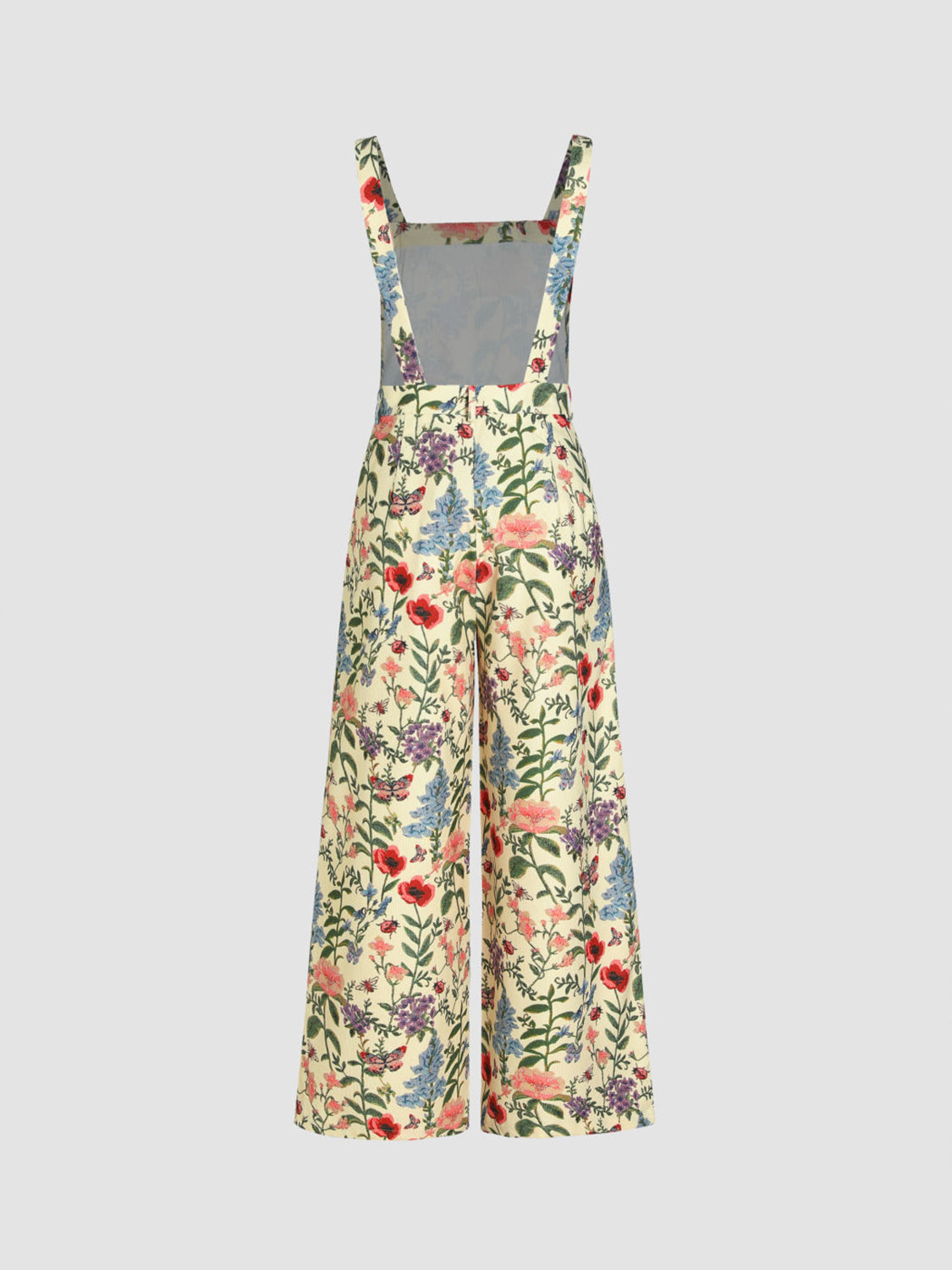 Floral Wide Leg Overalls