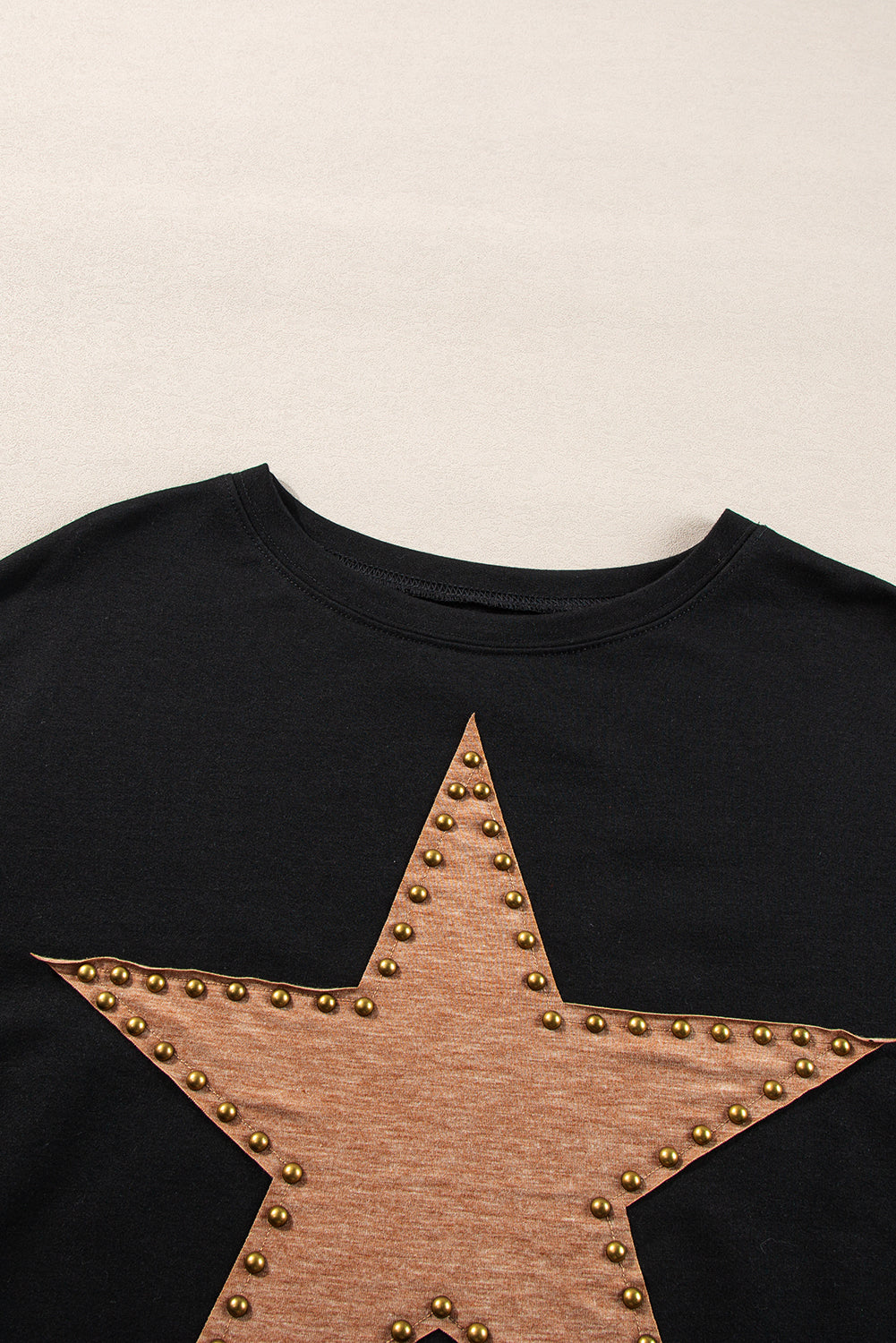 Studded Star Graphic Oversized Top