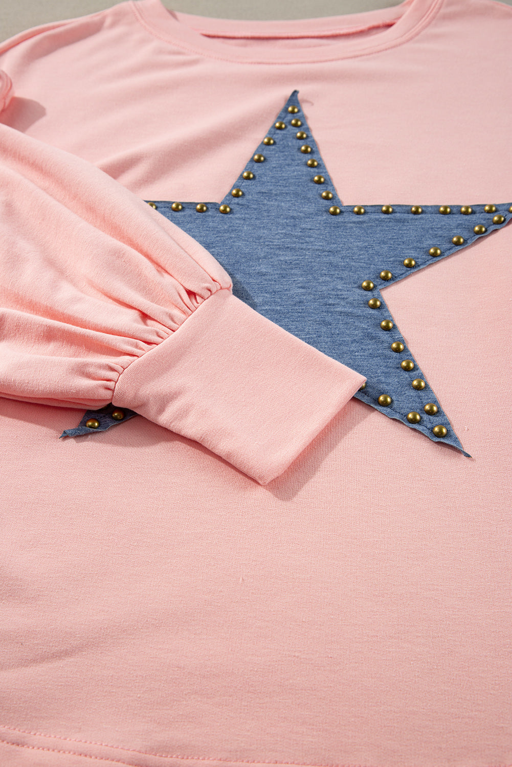 Studded Star Graphic Oversized Top