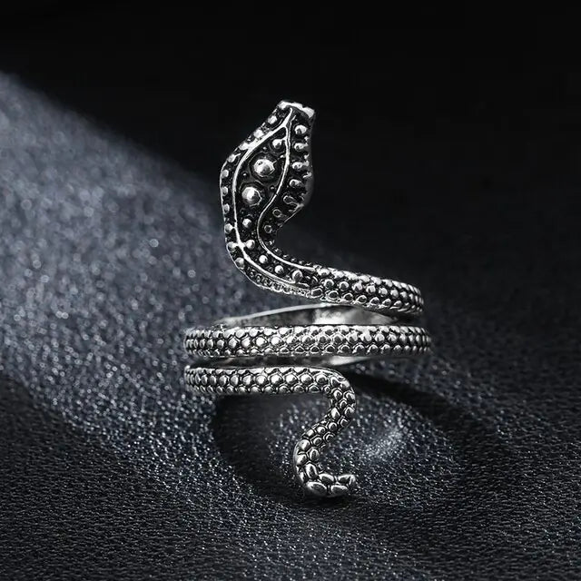 Punk Goth Snake Ring