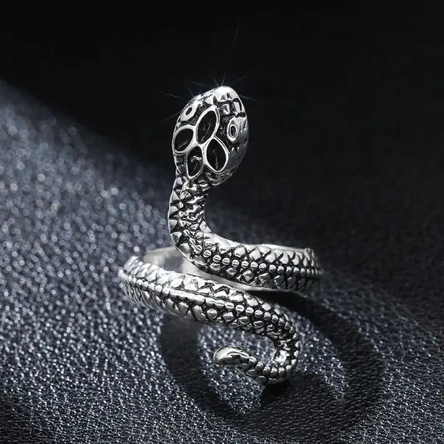 Punk Goth Snake Ring