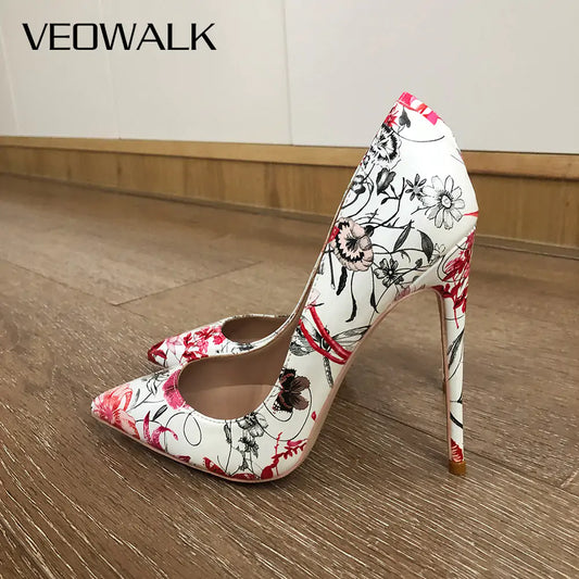 Veowalk Flowers Stiletto Pumps