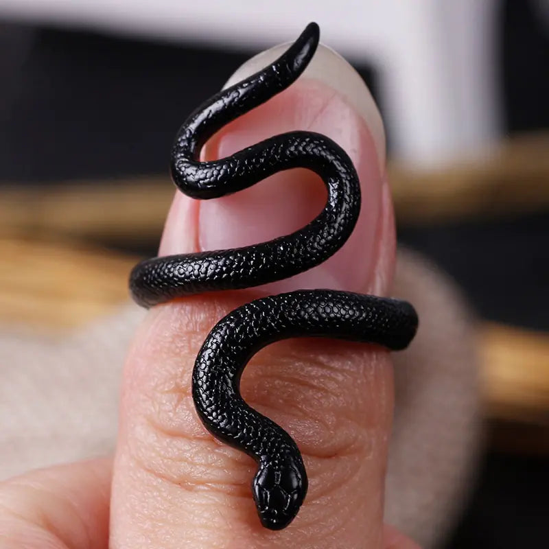 Punk Goth Snake Ring